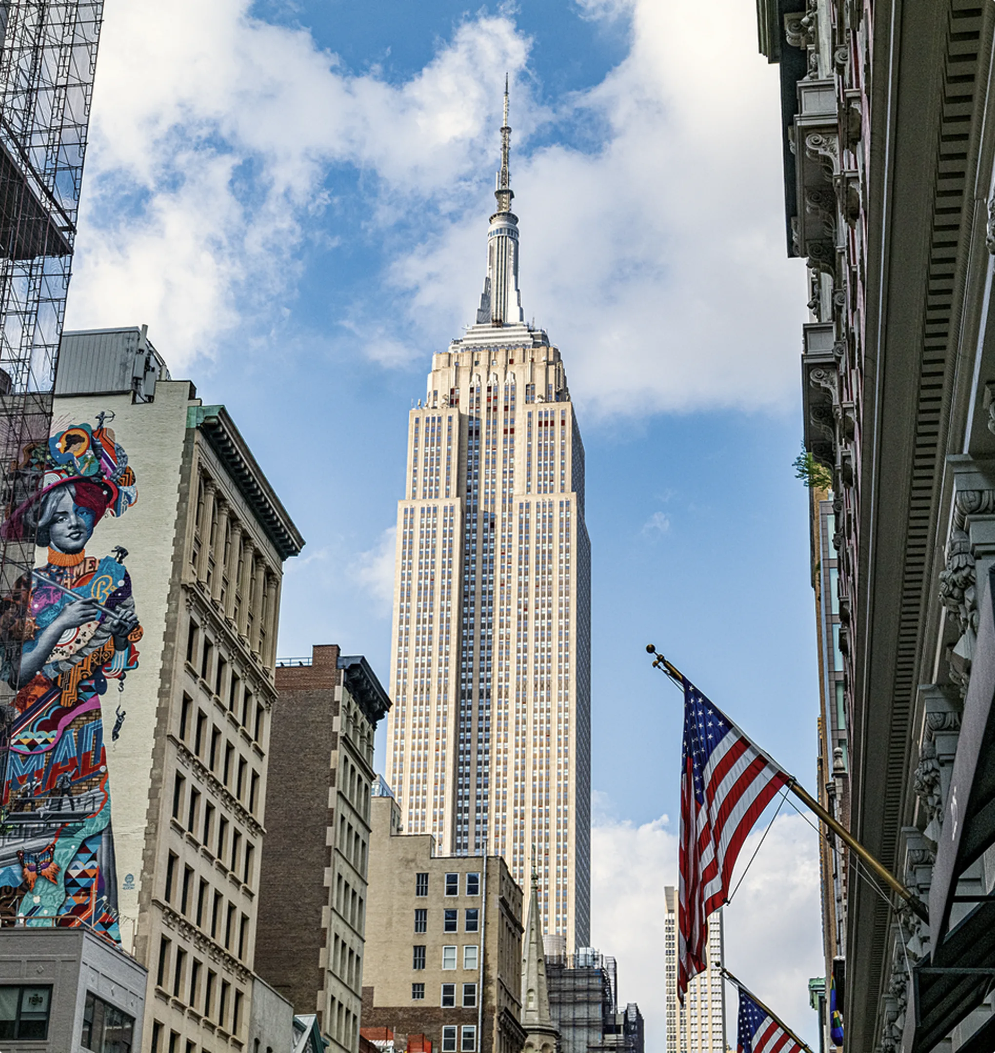 Classic New York building front with historic charm.