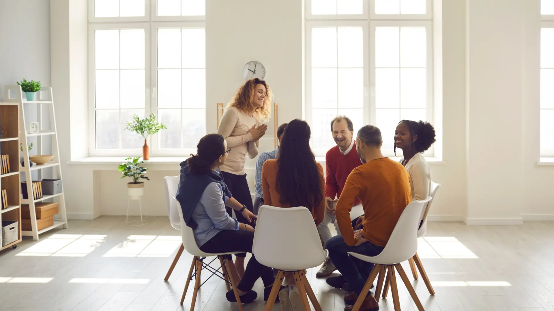 Therapist providing emotional support in a professional counseling office