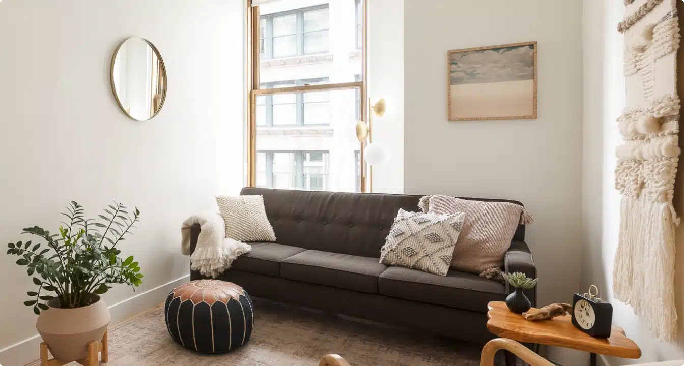 Cozy living room with modern decor