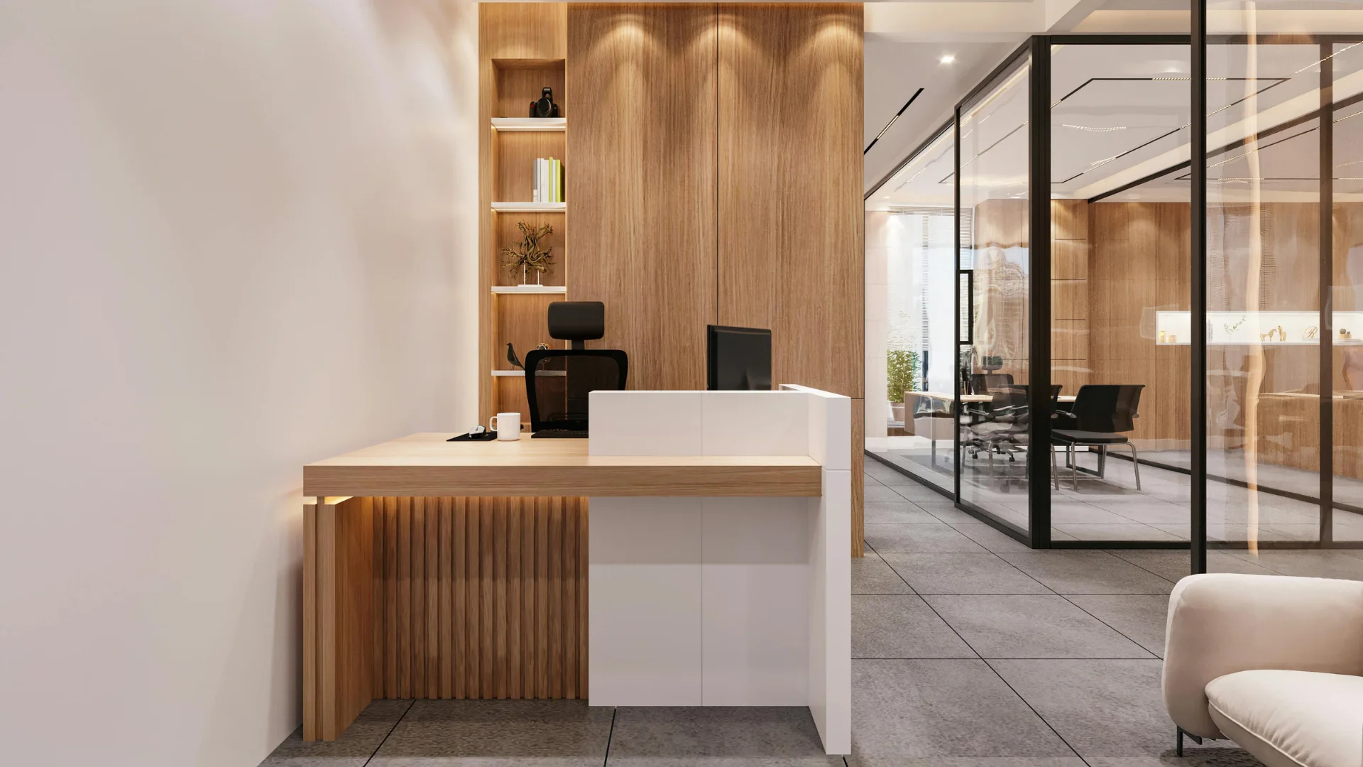 Healthcare provider working in a secure medical office that meets DEA requirements for prescribing practices.